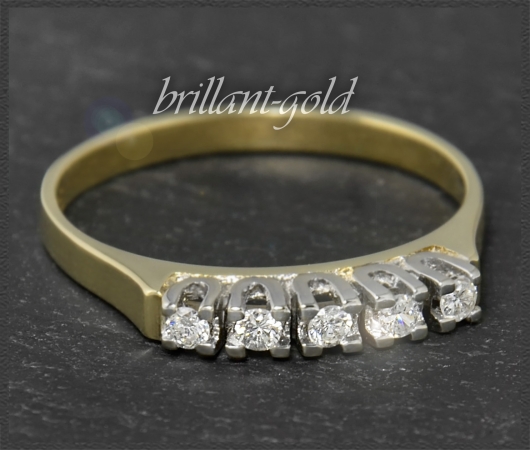 Brillant Ring aus 585 Gold mit 0,20ct Diamanten